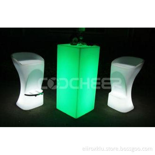 Cleanable IP65 Led Bar Furniture lighted bar table stool ec